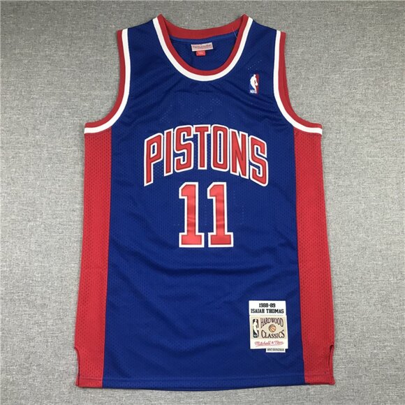 Mens Isiah Thomas Blue Stitched Jersey